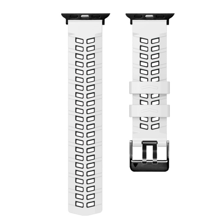 สายรัดนาฬิกาซิลิโคนทวิลแบบหัวเข็มขัดสองแถว สำหรับ Apple Watch SE 2022 40mm, สำหรับ Apple Watch SE 2022 44mm, สำหรับ Apple Watch Series 9 41mm, สำหรับ Apple Watch Series 8 41mm, สำหรับ Apple Watch Series 8 45mm