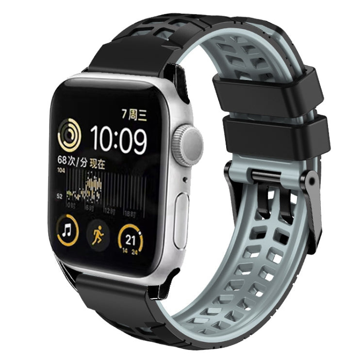 สายรัดนาฬิกาซิลิโคนทวิลแบบหัวเข็มขัดสองแถว สำหรับ Apple Watch SE 2022 40mm, สำหรับ Apple Watch SE 2022 44mm, สำหรับ Apple Watch Series 9 41mm, สำหรับ Apple Watch Series 8 41mm, สำหรับ Apple Watch Series 8 45mm