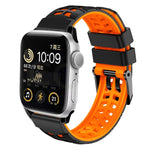 สายรัดนาฬิกาซิลิโคนทวิลแบบหัวเข็มขัดสองแถว สำหรับ Apple Watch SE 2022 40mm, สำหรับ Apple Watch SE 2022 44mm, สำหรับ Apple Watch Series 9 41mm, สำหรับ Apple Watch Series 8 41mm, สำหรับ Apple Watch Series 8 45mm