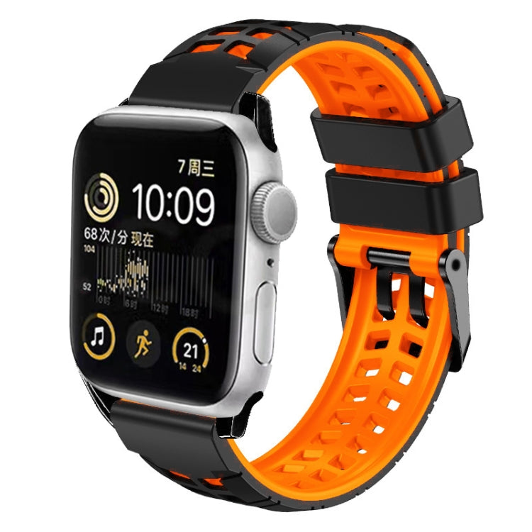 Twill Dual-row Buckle Silicone Watch Band, For Apple Watch Series 4 40mm, For Apple Watch Series 3 38mm, For Apple Watch 38mm, For Apple Watch Series 3 42mm, For Apple Watch Series 2 42mm