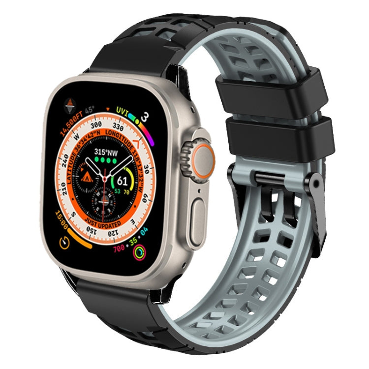 สายรัดนาฬิกาซิลิโคนทวิลแบบหัวเข็มขัดสองแถว สำหรับ Apple Watch Ultra 49mm, สำหรับ Apple Watch SE 2023 44mm, สำหรับ Apple Watch SE 2023 40mm, สำหรับ Apple Watch Ultra 2 49mm, สำหรับ Apple Watch Series 9 45mm