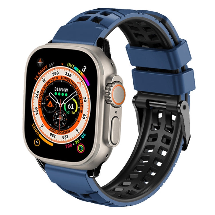 สายรัดนาฬิกาซิลิโคนทวิลแบบหัวเข็มขัดสองแถว สำหรับ Apple Watch Ultra 49mm, สำหรับ Apple Watch SE 2023 44mm, สำหรับ Apple Watch SE 2023 40mm, สำหรับ Apple Watch Ultra 2 49mm, สำหรับ Apple Watch Series 9 45mm
