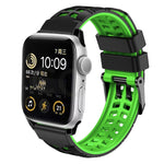 สายรัดนาฬิกาซิลิโคนทวิลแบบหัวเข็มขัดสองแถว สำหรับ Apple Watch Ultra 49mm, สำหรับ Apple Watch SE 2023 44mm, สำหรับ Apple Watch SE 2023 40mm, สำหรับ Apple Watch Ultra 2 49mm, สำหรับ Apple Watch Series 9 45mm