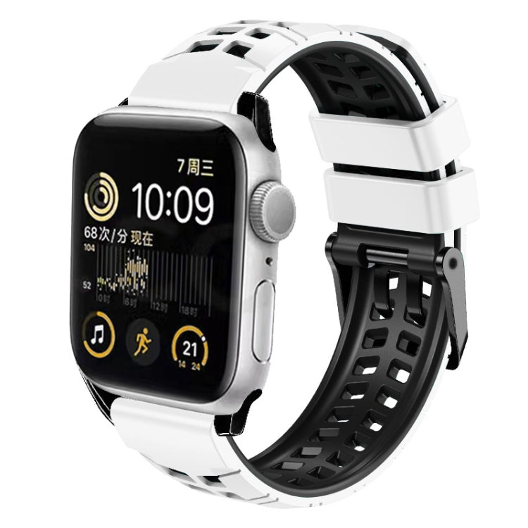 สายรัดนาฬิกาซิลิโคนทวิลแบบหัวเข็มขัดสองแถว สำหรับ Apple Watch Ultra 49mm, สำหรับ Apple Watch SE 2023 44mm, สำหรับ Apple Watch SE 2023 40mm, สำหรับ Apple Watch Ultra 2 49mm, สำหรับ Apple Watch Series 9 45mm