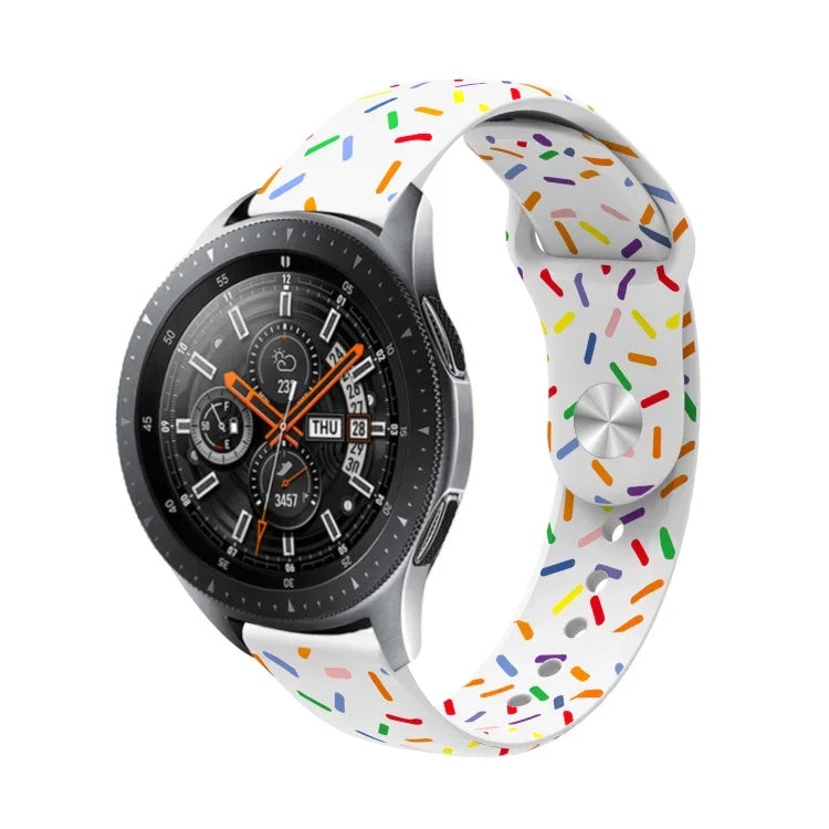 สายรัดนาฬิกาซิลิโคนจุดสายรุ้งสำหรับกีฬา สำหรับ Samsung Galaxy Watch 6 / 6 Classic