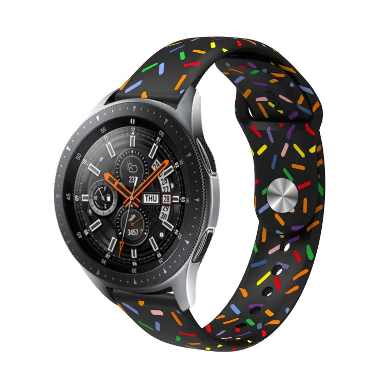 สายรัดนาฬิกาซิลิโคนจุดสายรุ้งสำหรับกีฬา สำหรับ Samsung Galaxy Watch 6 / 6 Classic
