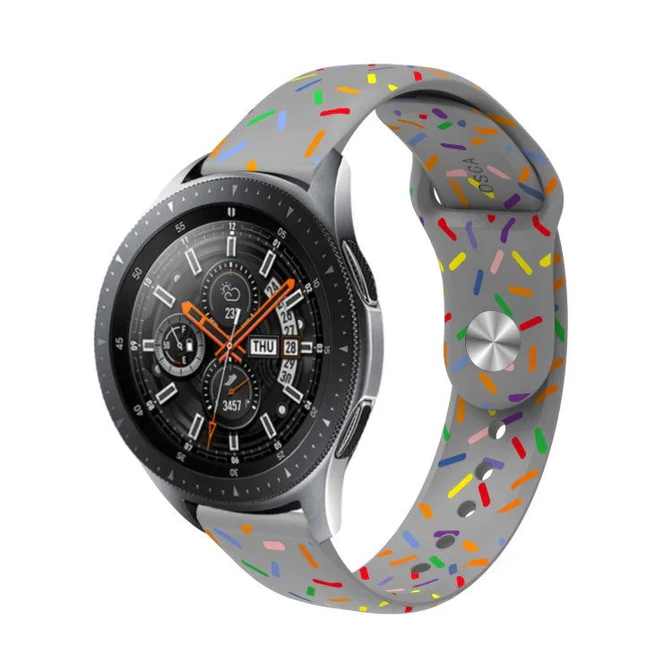 สายรัดนาฬิกาซิลิโคนจุดสายรุ้งสำหรับกีฬา สำหรับ Samsung Galaxy Watch 6 / 6 Classic