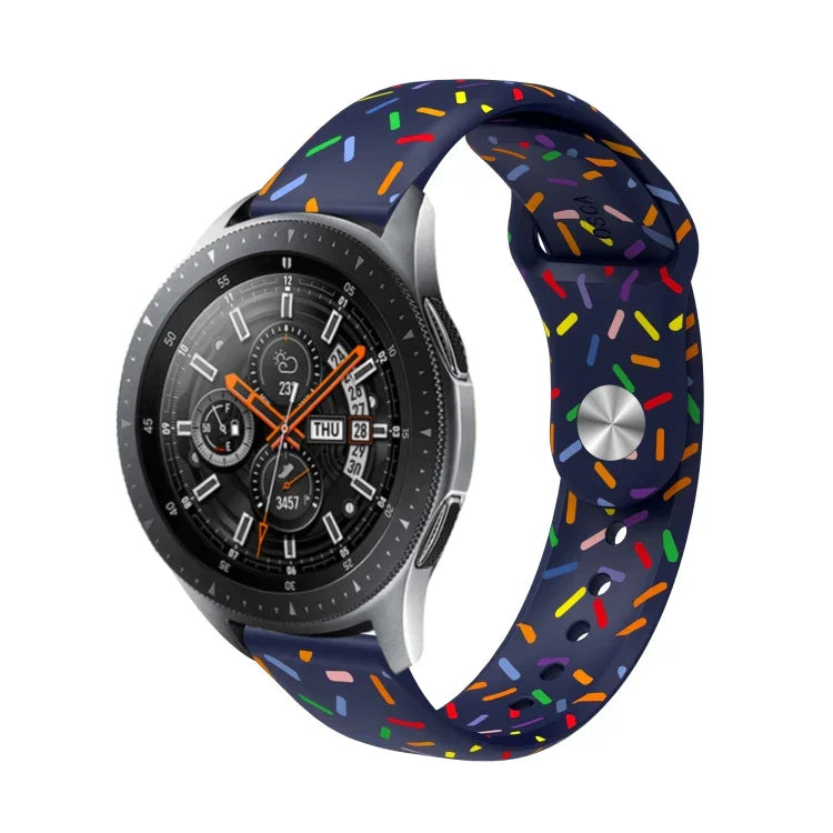 สายรัดนาฬิกาซิลิโคนจุดสายรุ้งสำหรับกีฬา สำหรับ Samsung Galaxy Watch 6 / 6 Classic