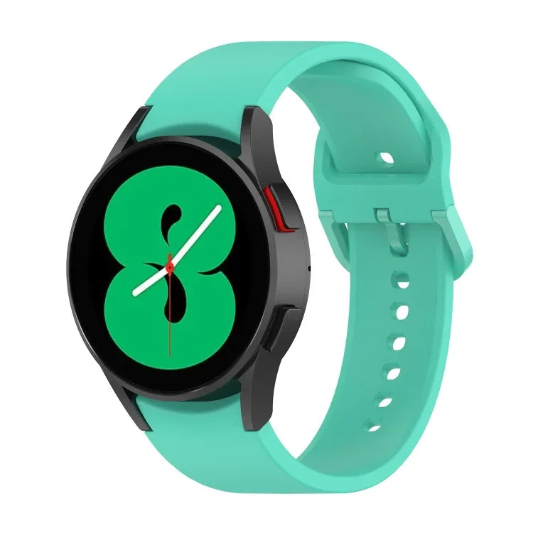 สายรัดนาฬิกาซิลิโคนหัวเข็มขัดสีเรียบ สำหรับ Samsung Galaxy Watch 6 / 6 Classic ขนาด L, ขนาด S
