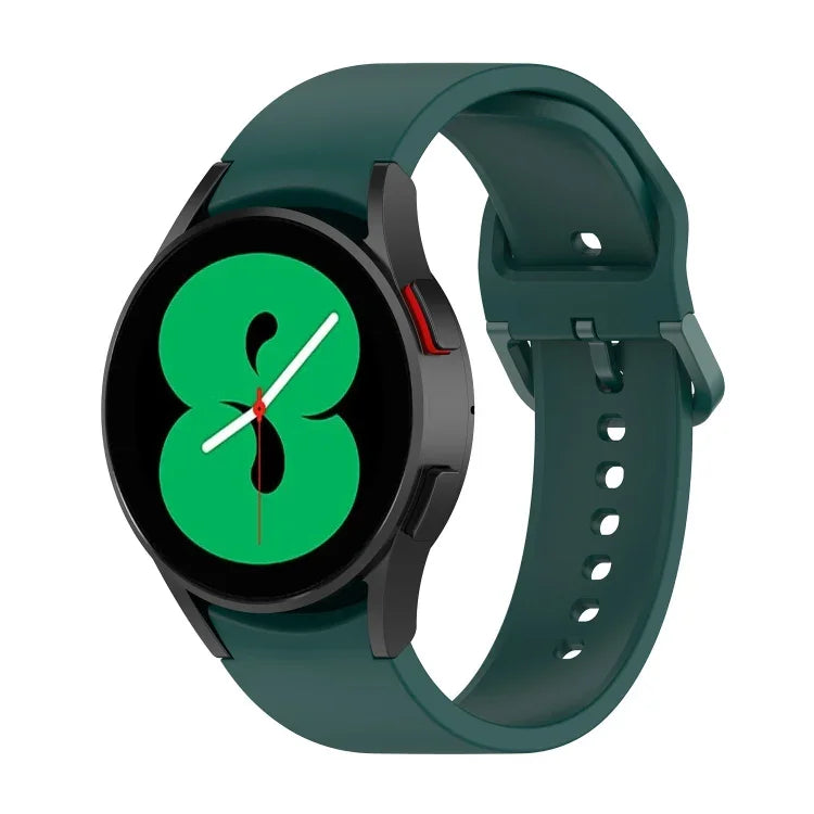 สายรัดนาฬิกาซิลิโคนหัวเข็มขัดสีเรียบ สำหรับ Samsung Galaxy Watch 6 / 6 Classic ขนาด L, ขนาด S