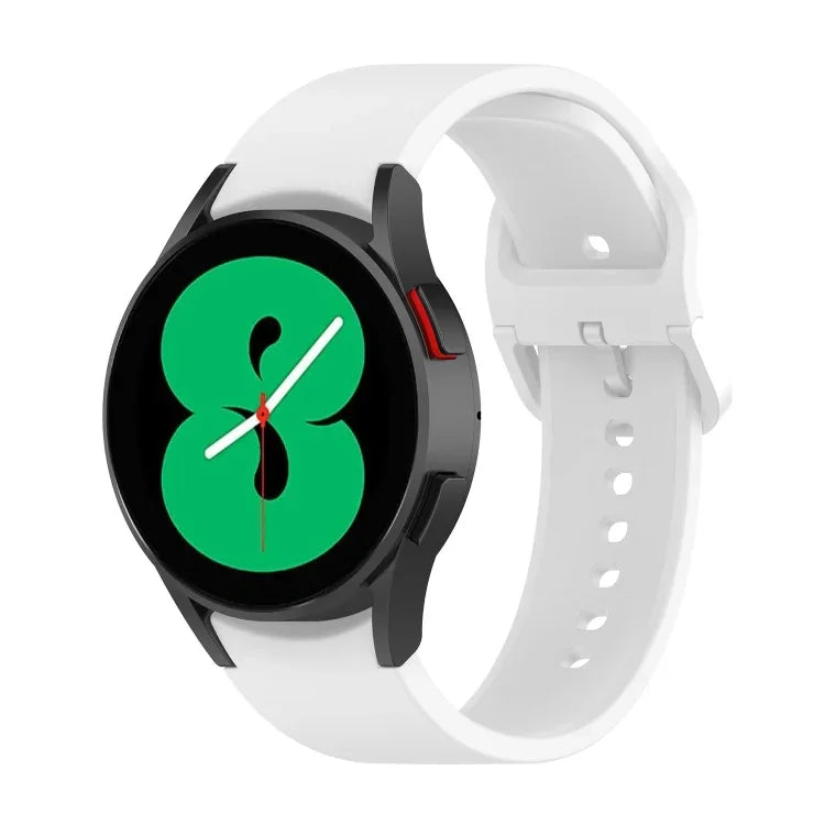 สายรัดนาฬิกาซิลิโคนหัวเข็มขัดสีเรียบ สำหรับ Samsung Galaxy Watch 6 / 6 Classic ขนาด L, ขนาด S