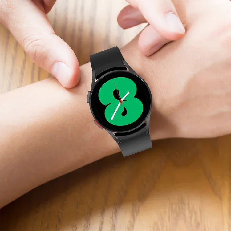 สายรัดนาฬิกาซิลิโคนหัวเข็มขัดสีเรียบ สำหรับ Samsung Galaxy Watch 6 / 6 Classic ขนาด L, ขนาด S