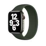 สายรัดข้อมือซิลิโคนยืดหยุ่นสีพื้นสำหรับ Apple Watch Series 5 & 4 40 มม. / 3 & 2 & 1 38 มม., ขนาด:S 130 มม., S 130 มม., M 143 มม., L 156 มม.