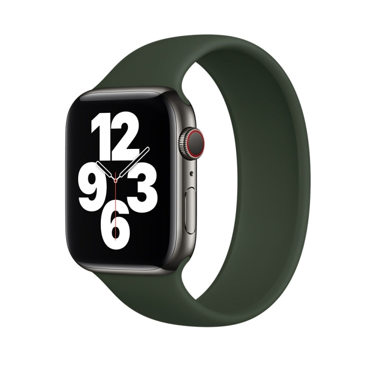 สายรัดข้อมือซิลิโคนยืดหยุ่นสีพื้นสำหรับ Apple Watch Series 5 & 4 40 มม. / 3 & 2 & 1 38 มม., ขนาด:S 130 มม., S 130 มม., M 143 มม., L 156 มม.