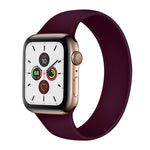 สายรัดข้อมือซิลิโคนยืดหยุ่นสีพื้นสำหรับ Apple Watch Series 5 & 4 40 มม. / 3 & 2 & 1 38 มม., ขนาด:S 130 มม., S 130 มม., M 143 มม., L 156 มม.