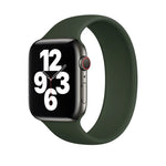 สายรัดนาฬิกาซิลิโคนยืดหยุ่นสีพื้น สำหรับ Apple Watch Series 8&7 ขนาด 41 มม. / SE 2&6&SE&5&4 ขนาด 40 มม. / 3&2&1 ขนาด 38 มม. ขนาด:M 143 มม. (น้ำเงินอมเขียว)