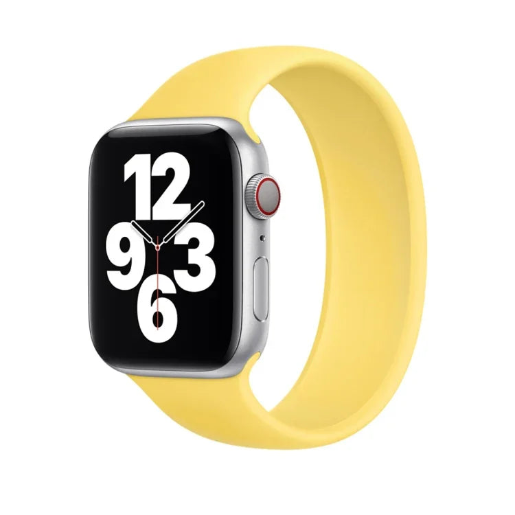 สายรัดนาฬิกาซิลิโคนยืดหยุ่นสีพื้น สำหรับ Apple Watch Series 8&7 ขนาด 41 มม. / SE 2&6&SE&5&4 ขนาด 40 มม. / 3&2&1 ขนาด 38 มม. ขนาด:M 143 มม. (น้ำเงินอมเขียว)