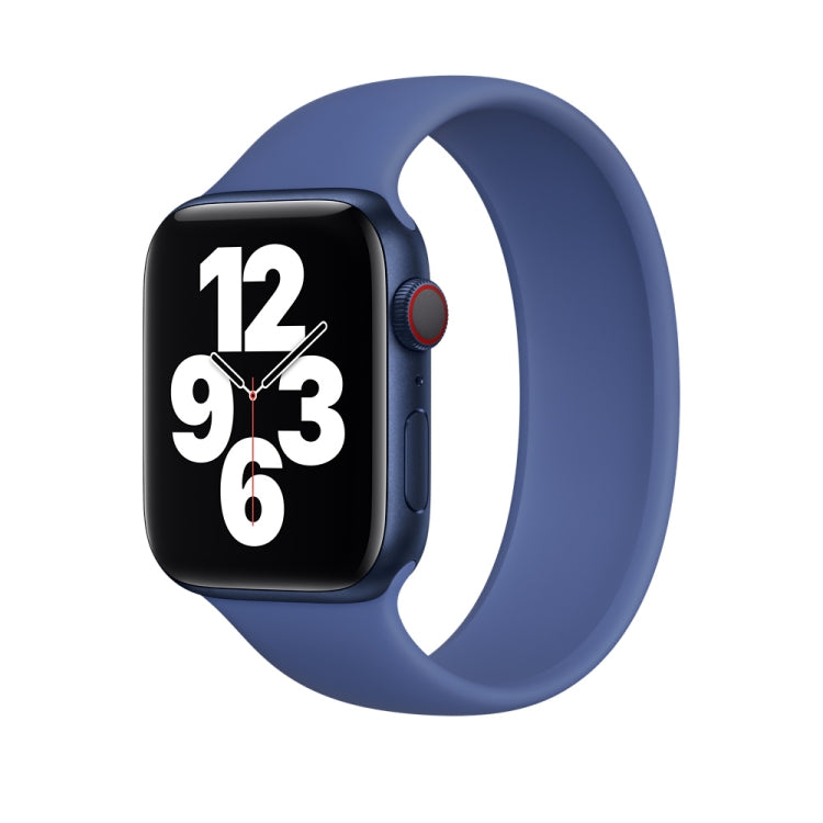 สายรัดนาฬิกาซิลิโคนยืดหยุ่นสีพื้น สำหรับ Apple Watch Series 8&7 ขนาด 41 มม. / SE 2&6&SE&5&4 ขนาด 40 มม. / 3&2&1 ขนาด 38 มม. ขนาด:L 156 มม.