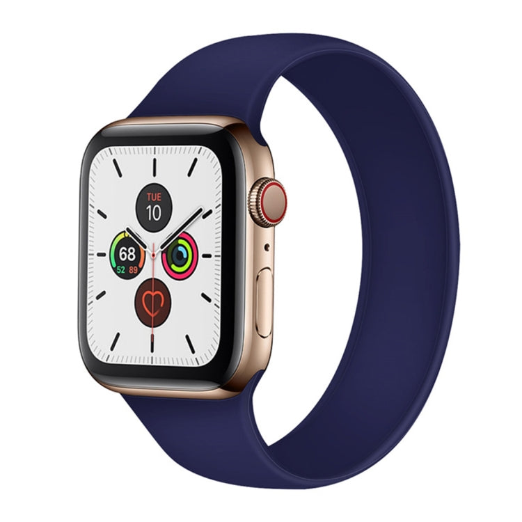 สายรัดข้อมือซิลิโคนยืดหยุ่นสีพื้นสำหรับ Apple Watch Series 5 & 4 40 มม. / 3 & 2 & 1 38 มม., ขนาด:S 130 มม., S 130 มม., M 143 มม., L 156 มม.
