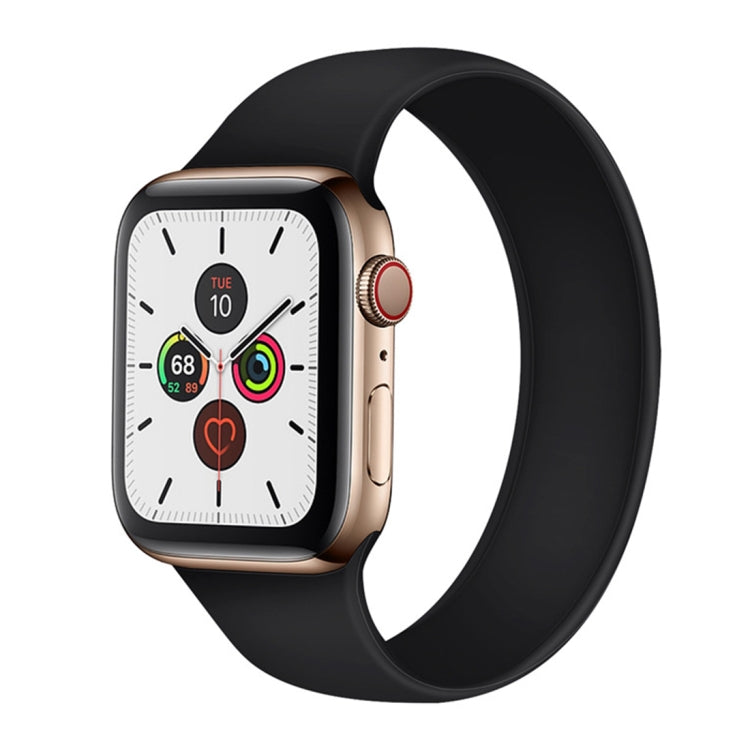 สายรัดข้อมือซิลิโคนยืดหยุ่นสีพื้นสำหรับ Apple Watch Series 5 & 4 40 มม. / 3 & 2 & 1 38 มม., ขนาด:S 130 มม., S 130 มม., M 143 มม., L 156 มม.