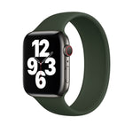 สายรัดนาฬิกาซิลิโคนยืดหยุ่นสีพื้น สำหรับ Apple Watch Series 8&7 ขนาด 41 มม. / SE 2&6&SE&5&4 ขนาด 40 มม. / 3&2&1 ขนาด 38 มม. ขนาด:L 156 มม.