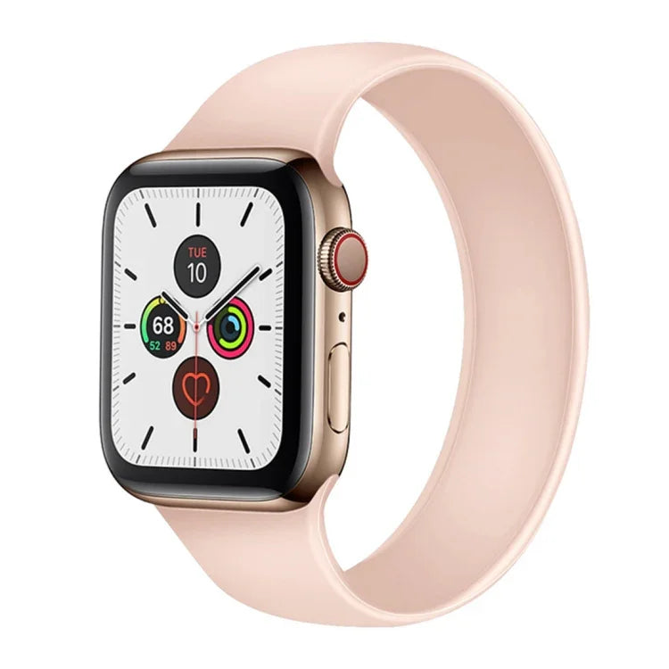 สายรัดข้อมือซิลิโคนยืดหยุ่นสีพื้นสำหรับ Apple Watch Series 5 & 4 44 มม. / 3 & 2 & 1 42 มม., ขนาด:S 130 มม., S 130 มม., ขนาด:M 143 มม., M 143 มม., ขนาด:L 156 มม., L 156 มม.
