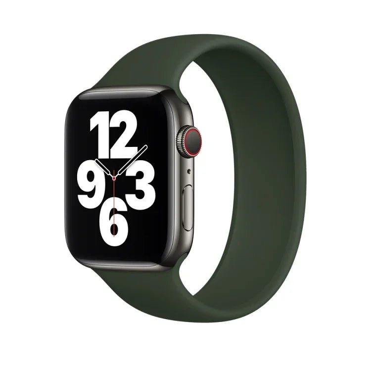 สายรัดข้อมือซิลิโคนยืดหยุ่นสีพื้นสำหรับ Apple Watch Series 5 & 4 44 มม. / 3 & 2 & 1 42 มม., ขนาด:S 130 มม., S 130 มม., ขนาด:M 143 มม., M 143 มม., ขนาด:L 156 มม., L 156 มม.
