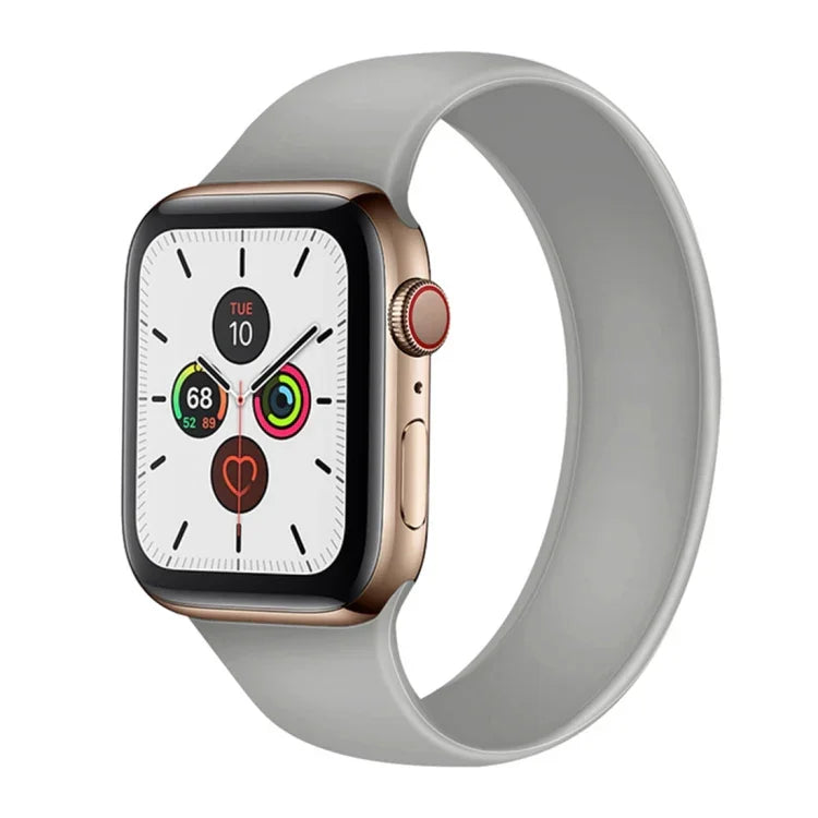 สายรัดข้อมือซิลิโคนยืดหยุ่นสีพื้นสำหรับ Apple Watch Series 5 & 4 44 มม. / 3 & 2 & 1 42 มม., ขนาด:S 130 มม., S 130 มม., ขนาด:M 143 มม., M 143 มม., ขนาด:L 156 มม., L 156 มม.