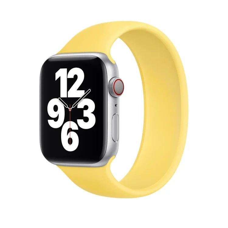 สายรัดข้อมือซิลิโคนยืดหยุ่นสีพื้นสำหรับ Apple Watch Series 5 & 4 44 มม. / 3 & 2 & 1 42 มม., ขนาด:S 130 มม., S 130 มม., ขนาด:M 143 มม., M 143 มม., ขนาด:L 156 มม., L 156 มม.