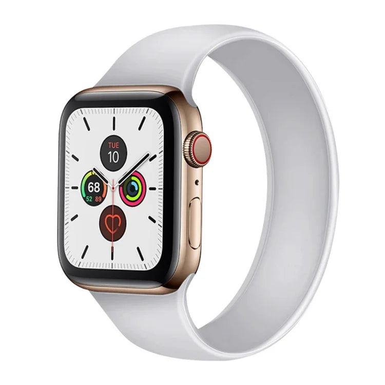 สายรัดข้อมือซิลิโคนยืดหยุ่นสีพื้นสำหรับ Apple Watch Series 5 & 4 44 มม. / 3 & 2 & 1 42 มม., ขนาด:S 130 มม., S 130 มม., ขนาด:M 143 มม., M 143 มม., ขนาด:L 156 มม., L 156 มม.
