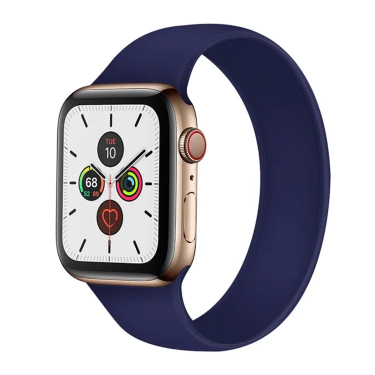 สายรัดข้อมือซิลิโคนยืดหยุ่นสีพื้นสำหรับ Apple Watch Series 5 & 4 44 มม. / 3 & 2 & 1 42 มม., ขนาด:S 130 มม., S 130 มม., ขนาด:M 143 มม., M 143 มม., ขนาด:L 156 มม., L 156 มม.