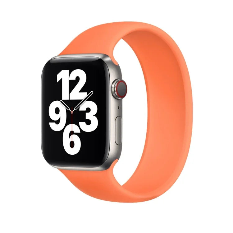 สายรัดข้อมือซิลิโคนยืดหยุ่นสีพื้นสำหรับ Apple Watch Series 5 & 4 44 มม. / 3 & 2 & 1 42 มม., ขนาด:S 130 มม., S 130 มม., ขนาด:M 143 มม., M 143 มม., ขนาด:L 156 มม., L 156 มม.
