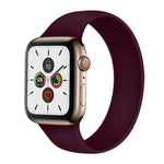 สายรัดข้อมือซิลิโคนยืดหยุ่นสีพื้นสำหรับ Apple Watch Series 5 & 4 44 มม. / 3 & 2 & 1 42 มม., ขนาด:S 130 มม., S 130 มม., ขนาด:M 143 มม., M 143 มม., ขนาด:L 156 มม., L 156 มม.