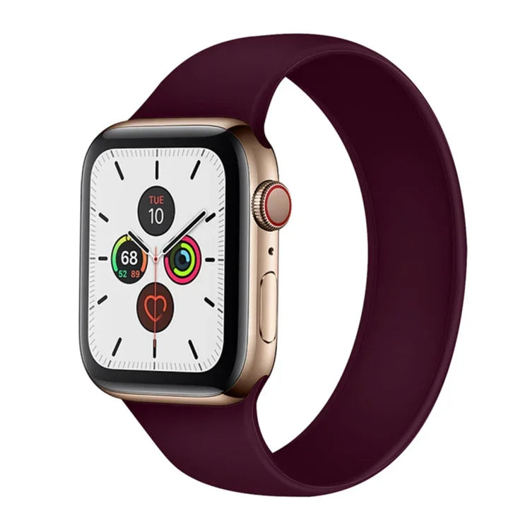 สายรัดข้อมือซิลิโคนยืดหยุ่นสีพื้นสำหรับ Apple Watch Series 5 & 4 44 มม. / 3 & 2 & 1 42 มม., ขนาด:S 130 มม., S 130 มม., ขนาด:M 143 มม., M 143 มม., ขนาด:L 156 มม., L 156 มม.