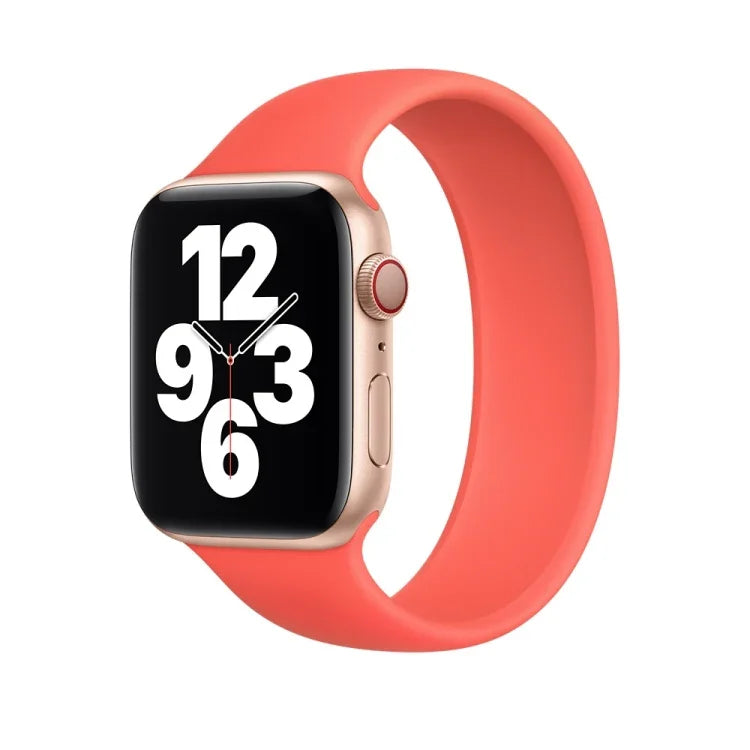 สายรัดข้อมือซิลิโคนยืดหยุ่นสีพื้นสำหรับ Apple Watch Series 5 & 4 44 มม. / 3 & 2 & 1 42 มม., ขนาด:S 130 มม., S 130 มม., ขนาด:M 143 มม., M 143 มม., ขนาด:L 156 มม., L 156 มม.