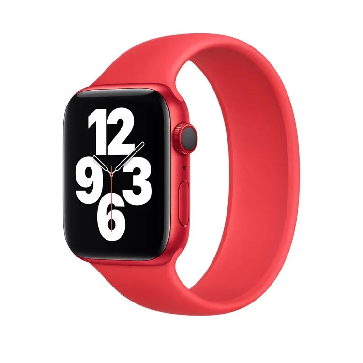 สายรัดข้อมือซิลิโคนยืดหยุ่นสีพื้นสำหรับ Apple Watch Series 5 & 4 44 มม. / 3 & 2 & 1 42 มม., ขนาด:S 130 มม., S 130 มม., ขนาด:M 143 มม., M 143 มม., ขนาด:L 156 มม., L 156 มม.