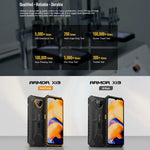 Ulefone Armor X13, โทรศัพท์กันกระแทก IP68/IP69K, หน้าจอ 6.52 นิ้ว Android 15 MediaTek Helio G36 Octa Core, เครือข่าย: 4G, NFC, OTG, 6GB+64GB