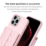 Horizontal Wallet Rhombic Leather Phone Case, For iPhone 15 Pro Max, For iPhone 15 Pro, For iPhone 15 Plus, For iPhone 15