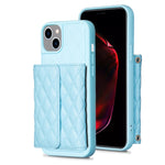 Horizontal Wallet Rhombic Leather Phone Case, For iPhone 15 Pro Max, For iPhone 15 Pro, For iPhone 15 Plus, For iPhone 15