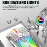 XUNFOX XYH20RGB เมาส์เกมมิ่ง 2400DPI แบบโปร่งใส 2.4G + BT + มีสาย มีไฟ RGB