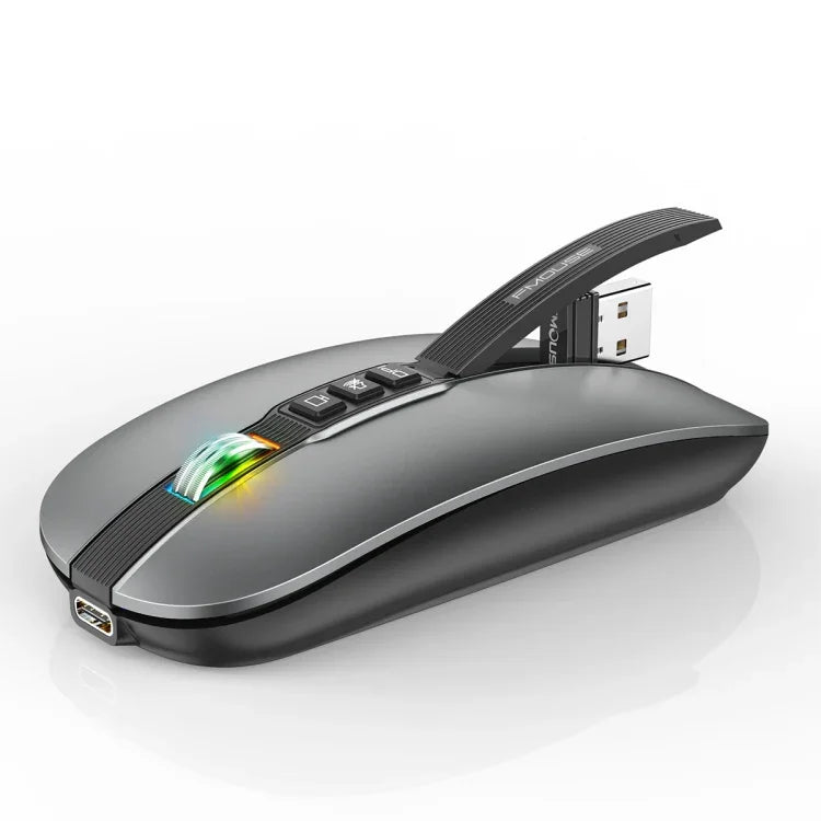 HXSJ M113 เมาส์ไร้สาย 2400DPI โหมดคู่ 2.4GHz + บลูทูธ 5.1