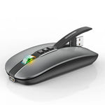 HXSJ M113 เมาส์ไร้สาย 2400DPI โหมดคู่ 2.4GHz + บลูทูธ 5.1