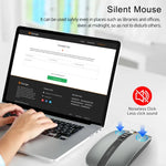 HXSJ M113 เมาส์ไร้สาย 2400DPI โหมดคู่ 2.4GHz + บลูทูธ 5.1