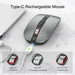 HXSJ M113 เมาส์ไร้สาย 2400DPI โหมดคู่ 2.4GHz + บลูทูธ 5.1