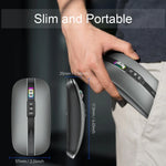 HXSJ M113 เมาส์ไร้สาย 2400DPI โหมดคู่ 2.4GHz + บลูทูธ 5.1