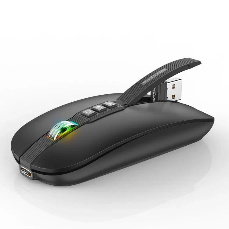 HXSJ M113 เมาส์ไร้สาย 2400DPI โหมดคู่ 2.4GHz + บลูทูธ 5.1