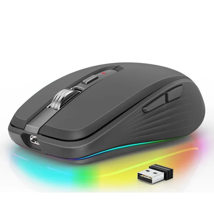HXSJ M303 เมาส์ไร้สาย 2400DPI โหมดคู่ 2.4GHz + บลูทูธ 5.1