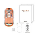 HXSJ T900 เมาส์เกมมิ่งไร้สายโปร่งใสแบบแม่เหล็กสามโหมด