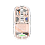 HXSJ T900 เมาส์เกมมิ่งไร้สายโปร่งใสแบบแม่เหล็กสามโหมด