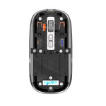 HXSJ T900 เมาส์เกมมิ่งไร้สายโปร่งใสแบบแม่เหล็กสามโหมด